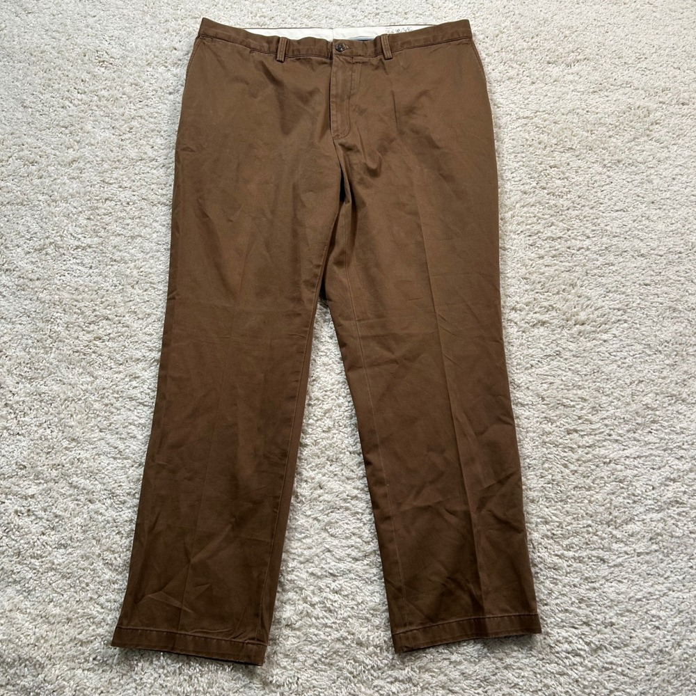 Polo Ralph Lauren Pants 42x32 Brown Classic Fit Cotton Chino Trousers